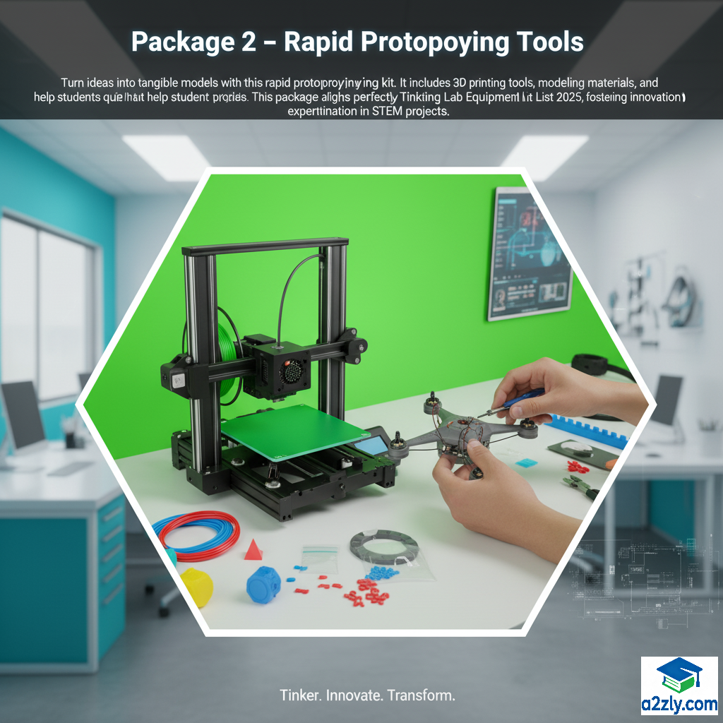 3D printer and prototyping tools from Atal Tinkering Lab Equipment List 2025